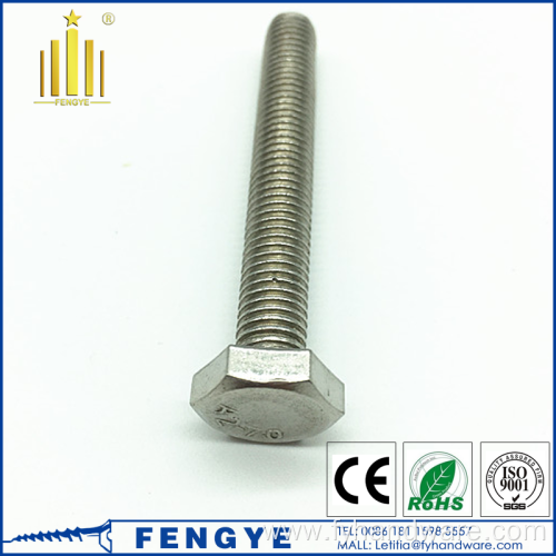 Astm A307 Stainless Steel Hex Bolts for Cars